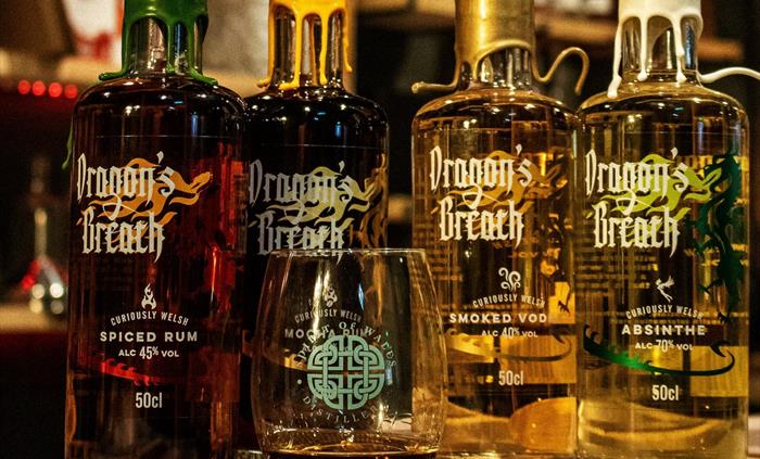 Dragon's Breath Welsh Spiced and Mocha Rum, with Smoked Vodka and Absinthe